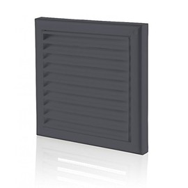 4" 100mm Bathroom & Kitchen Extractor Fan Wall Terminal Vent Grille Fixed Louvre Blades for 4" 100mm Round Outlet Ducting Cowll (Black)