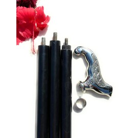 Wooden Walking Cane with Aluminium Handle Nickle Polish Bird - Handmade, Ergonomic, Wooden Canes for Men, Cane for Women - Walking Sticks for Seniors,Wooden Walking Stick