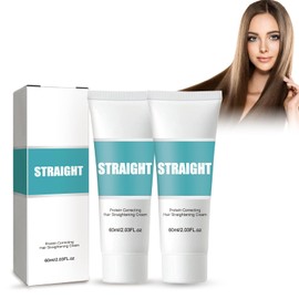 Boxiatil Hair Straightening Cream – 2 Stück Seidige & Glänzende Haarglättungscreme mit Protein Korrigierende Haarglättungscreme Glättungscreme für Tiefenwirksame Haarkur