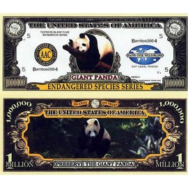 Set of 10 Bills-Endangered Giant Panda Bill