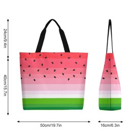 Muishi Canvas Tote Bag Large Women Casual Shoulder Bag Handbag Reusable Beach Shopping Grocery Bag For Outdoors, Multicolor26, 16*20*6 inch