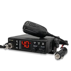 Retevis MB3A 40-Channel Fixed-Mount CB Radio, ANL/NB for Noise Reduction, Public Address Function, Easy to Read Backlit LCD Display, Dual-Mode AM/FM, Compatible with 12V 24V for Road Trip
