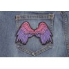 Ivamis Small Beautiful Angel Wings Pink Biker Patch- 5x3 inch