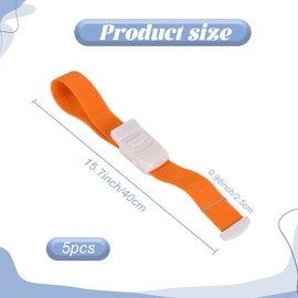 5 Pcs Tourniquets for Nurses,Buckle Adjustable Tourniquets Medical,Reusable Phlebotomy Tourniquets,Available in Red,Green,Yellow,Orange,Bright Pink,Suitable for Home and Outdoor Sports