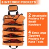 TOPXUAN Tool Roll Bag 4 Large Zipper pockets 2 detachable