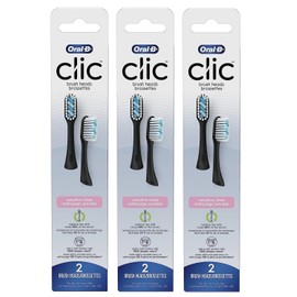Oral-B- Cabezales de repuesto para cepillo de dientes Clic Sensitive Clean, negros, paquete de 3 (2 unidades)