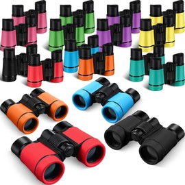 18 Pack Kid Binoculars, Toy Binoculars Bulk Shock Proof Party Favor Binoculars Gifts for Age 6+ Years Mini Binoculars with Neck String Folding Small Telescope Binoculars Childrens Educational Gifts