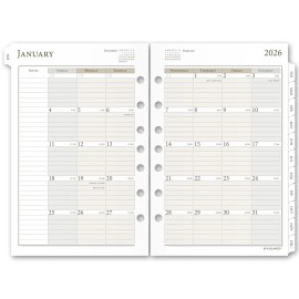 AT-A-GLANCE 2026 At-A-Glance 481-225 Day Runner Daily Monthly Planner Refill, 5-1/2 x 8-1/2"