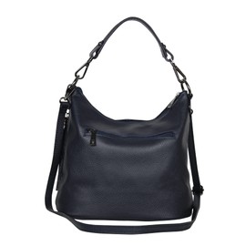 AmbraModa GLX09 Women's Handbag Shoulder Bag Made of Genuine Leather, darkblue