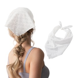 LUYANFX Hair Bandanas Triangle Headscarves Women's Lace Triangle Headscarf Girls Summer Headband Headwear Hair Scarf Tie Boho Triangle Scarf Women's Head for Long, Short, Straight and Curly Hair