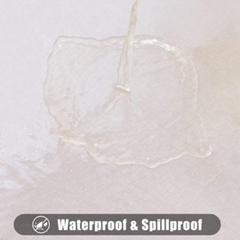 DASIAUTOEM Transparent Tablecloth, Transparent Tablecloth, 140 cm Wide, Sold by the Metre, 0.13 mm Thick, Waterproof, Washable PVC Film, Greaseproof Table Protector (240 x 140 cm)