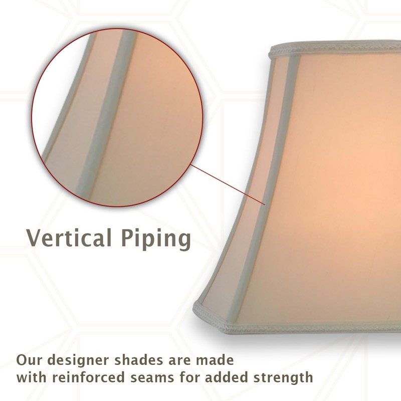 Royal Designs Rectangle Bell w Cut Corners Designer Lamp Shade,