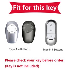 KUNIO Key Cover for Leapmotor T03 S01 C11 for Leap Motor Key Protector Zinc Alloy Housing Key Chain Gift Key Cover 4 Buttons Type A Keychain B