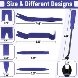 BFXM 5PCS Auto Trim Removal Tool kit, Car Accessories Clip Pry Tools Kit No Scratch Plastic, Car Door Panel Rivet Pliers Tool Kit, Interior Fastener Puller Remover Body Repair Set for Car (Blue)