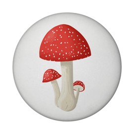 Good Luck Magnet Round with Bottle Opener with Toadstool Beautiful Magnet Round with Bottle Opener for the Fridge for Attaching Photos, Postcards or Household Plan