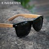 KINGSEVEN Wooden Sunglasses Polarised for Men Women Retro Vintage Mirrored