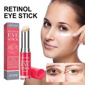 EELHOE Retinol Eye Cream Stick - Firming & Moisturizing Eye Treatment for Dark Circles, Puffiness & Fine Lines | Vitamin C Serum Infused, Collagen Boost, Sensitive Skin Safe | Under Eye Care, Gua Sha Compatible, Lash Serum Enhancer - Specification: 3pcs