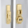 INIRET Gold 180 Degree Barn Door Lock,Mechanical Password Lock,Flip Latch