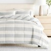 LINENS & HUTCH Bedding Bundle, Patterned Microfiber Comforter Set and