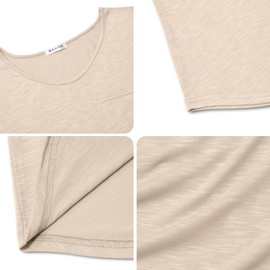 Mawor Sleep Shirts for Womens Oversized Nightgown Casual Comfy Nightshirts Cotton Night Shirts Maternity Dress Tops Khaki XXL