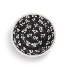 DEMDACO Abstract Floral Print - 4.5 Inch; 12 Ounce Black/White Melamine Multipurpose Serving Bowl