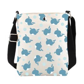 FUSTMW Whale Gifts Whale Crossbody Bag Blue Whale Gifts Cute Whale Gifts for Whale Lovers Small Phone Purse, Whale Body Bag