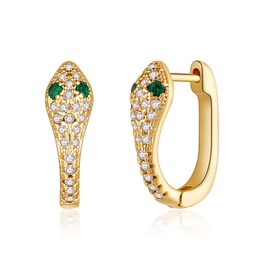 Dainty Huggie Hoop Earrings for Women, S925 Sterling Silver Post 14K Gold Plated Evil Eye Lightning Butterfly Snake Small Dangle Hoop Huggie Earrings Minimalist Hypoallergenic Jewelry Gifts for