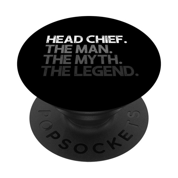 Head Chief The Man Myth Legend Gift PopSockets PopGrip: Swappable