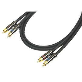 BELDEN 8412-BLACK Black RCA Cable with Plug 1.5 ft (46 cm) [Red and Blue Pair]