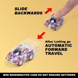 LITTLECUCU 50 Pcs Mini Pull Back Cars Toy Gift Packs, Racing Vehicles for Kids Toddlers, Bulk Toys Party Favors Treasure Box, Classroom Prizes, Pinata Fillers,Goodie Bag Stuffers for Boys Girls