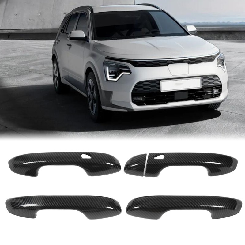 Car Exterior Door Handle Panel Carbon Fiber Style Outer Handle