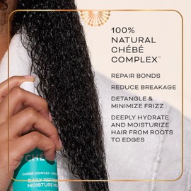 Cheribe Daily Refresh Moisture Milk with 100% Chebe Complex + Green Tea & Vitamin E, Anti Frizz & Detangling Leave-In Spray For All Hair Textures 2A-4C & Porosities, Sulfate Free, 8.5 fl oz