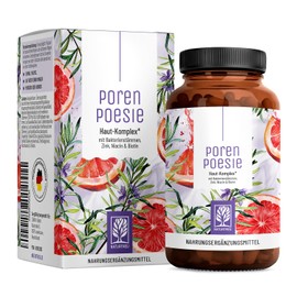 NATURTREU® Skin Complex with Intestinal Bacteria, 6 Bacterial Strains - 90 Days Supply - Supplemented by Biotin, Niacin and Zinc - Skin Hair Nails Capsules - Gastric Juice Resistant & Vegan