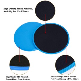 Runee Gliding Disc Sliders for Fitness and Training Workout - Dual Sided Core Sliders for Multipurpose Use - 2 Discs for Ultimate Full Body Workout at Home or Travel (Circle Pink)