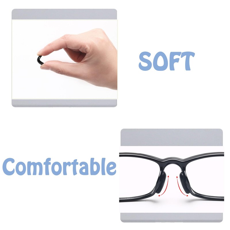 OPUGIT 2.5mm Anti-Slip Glasses Nose Pads, Adhesive Soft Silicone Eyewear