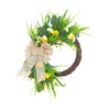 SM SunniMix Artificial Magnolia Flowers Wreath Home Decoration Decorative 13.7x20inch