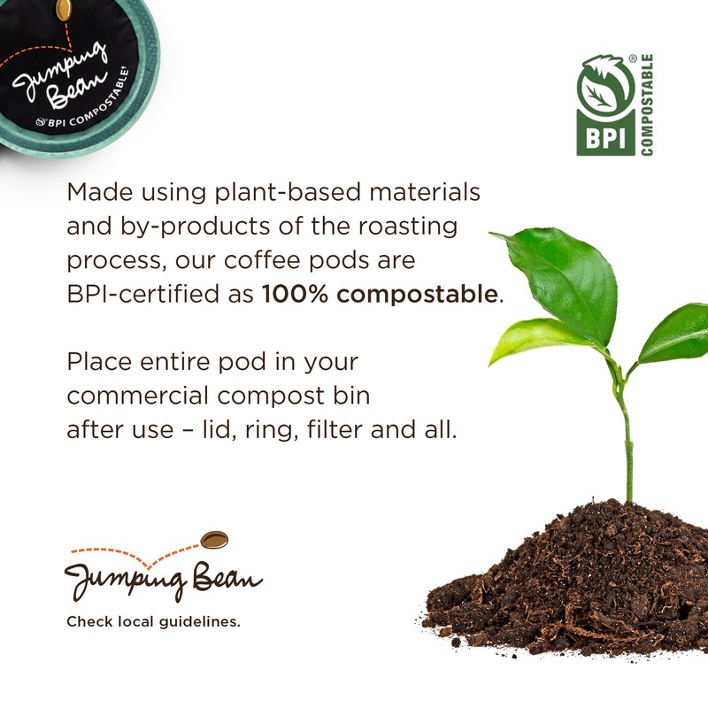 Jumping Bean Deep Water Fairtrade Organic Whole Bean Coffee, ECO2Roast,