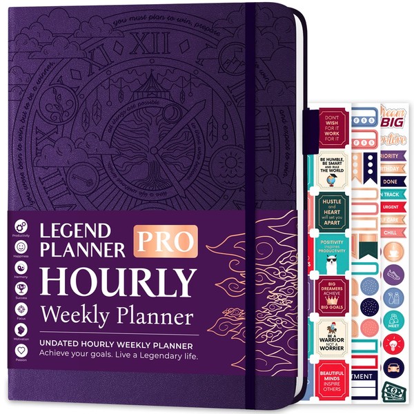 Legend Planner PRO Hourly Schedule Edition - Undated Deluxe Weekly