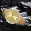 SENRUD Men's Diamond Watch Fashion Crystal Rhinestone Quartz Analog Watch