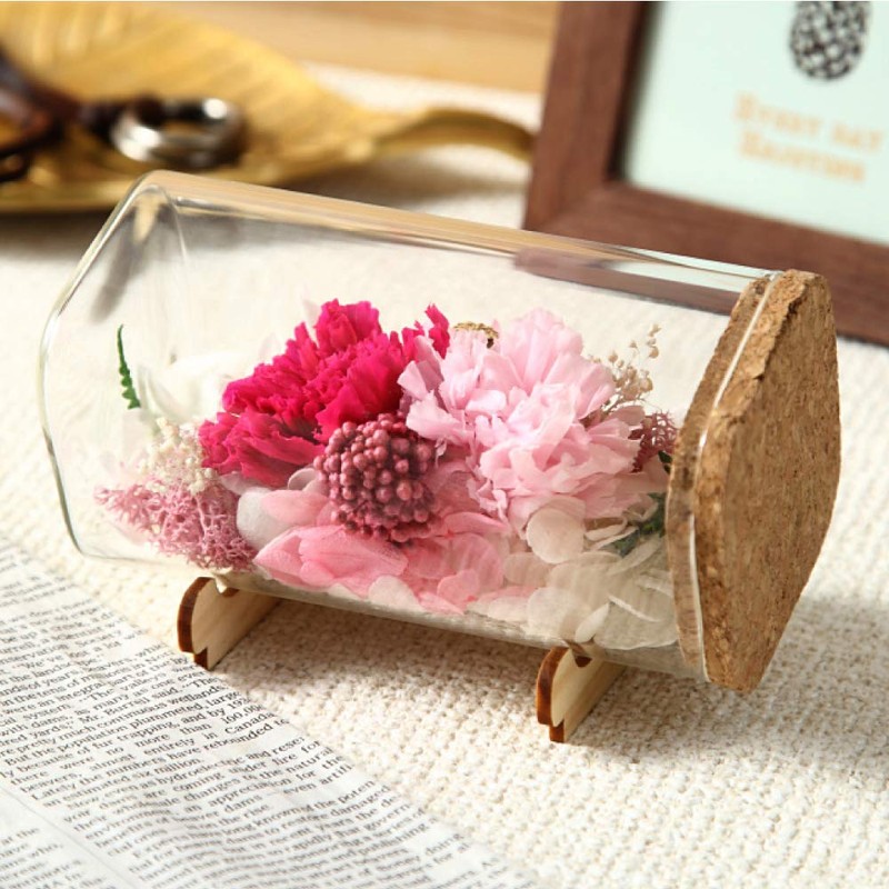 Tea Sight Preserved Flower Bottle Flower Gift Soleil Mother's Day