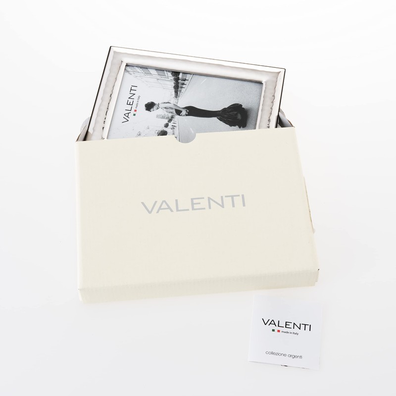 Valenti&Co Shiny Silver Hammered Photo Frame 10x15cm Ideal for Wedding