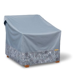 Classic Accessories for Vera Bradley Water-Resistant Lounge Patio Chair Cover, 30 x 35 x 32 Inch, Rain Forest Toile Gray