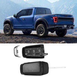ECSiNG Remote Control Key Shell Replacement EB3T-15K601-BA Compatible with Ford Ranger F150 Models ID49 Chip Remote Key Case Black