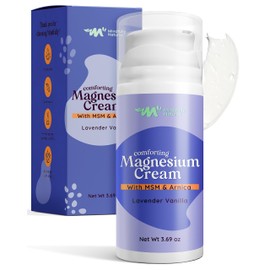 Mindfully Natural Magnesium Cream For Kids and Babies - Calming Body Lotion for Bedtime - Natural Magnesium Chloride with Arnica and MSM in Organic Aloe & Shea Butter Base 3.69 oz