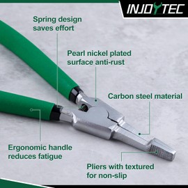 INJOYTEC Snap Ring Pliers, Locking Ring Pliers, Tip Straight Snap Ring Pliers, Circlip Pliers, Ring Pliers, Special Ring Pliers, Circlip Pliers, Locking Rings, Attachment and Removal, For Automotive
