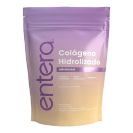 Entera | Colágeno Hidrolizado Advanced 500 g en Polvo | Ácido Hialurónico y Vitamina C | Sin Sabor | 50 Porciones