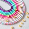 YIEUR Pack of 4320 Heishi Beads Colourful with 12 Pieces