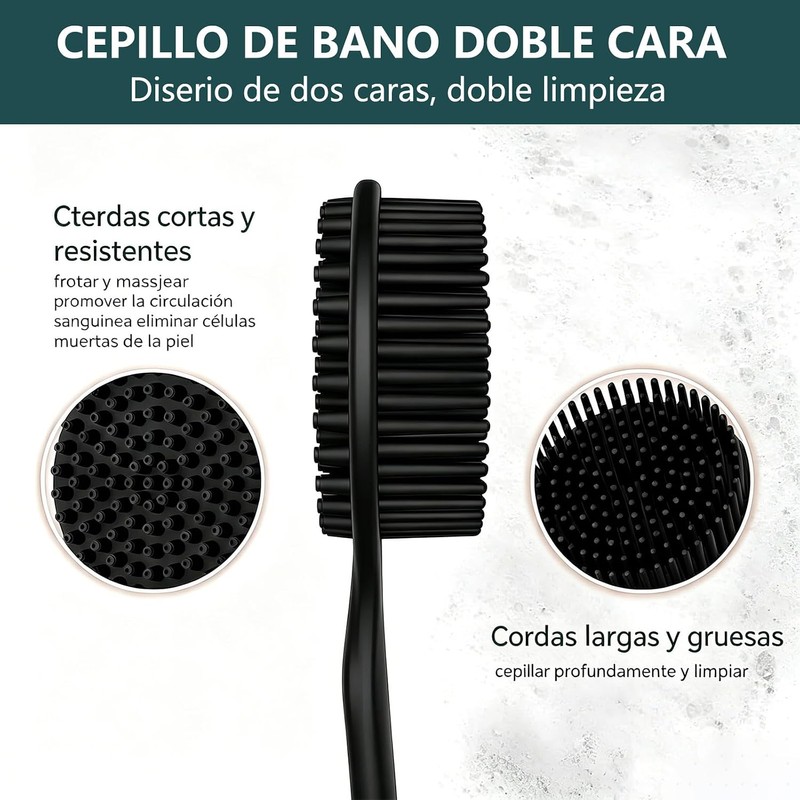 Cepillo corporal de silicona Clecat MXC-0041 set de 5 piezas