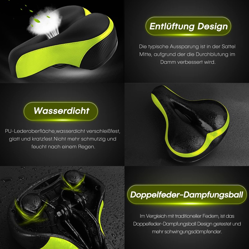 Bicycle Saddle, Bicycle Seat for Women, Men, Comfortable Soft Gel