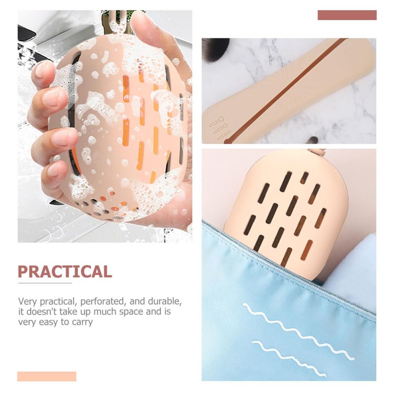 Baluue 3sets Makeup Brush Organizer Travel-Ready Case for Brushes Beauty